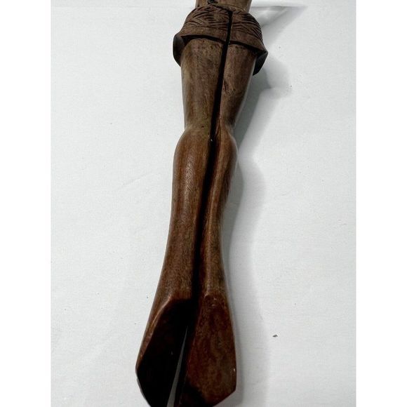 🎃SOLD🎃Nutcracker Unique Wooden Hand Carved Woman Legs - Picture 7 of 7